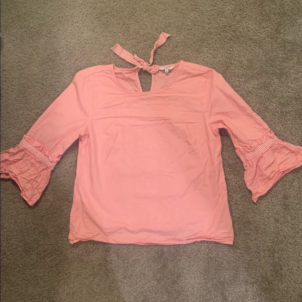 Crown & Ivy Light Pink Long Sleeve Blouse - Size Small